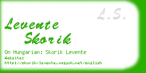 levente skorik business card